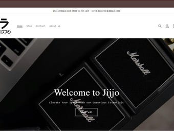 Increíble dominio de 5 letras personalizable con un sitio web listo para usar: jijjo.com
