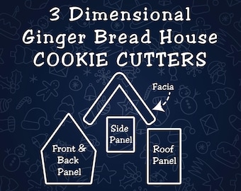 3 Dimensional Gingerbread House Cookie Cutter Set