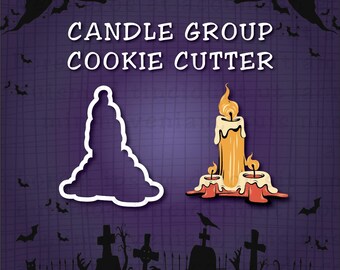 Spooky Candle Cookie Cutter | 3D Printed Halloween Baking