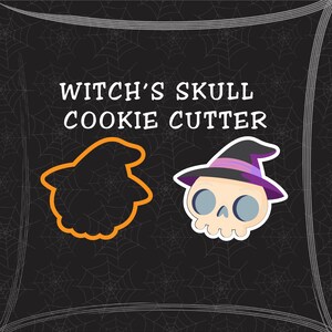 Halloween Witch&#39;s Skull Cute 3D Cookie Cutter