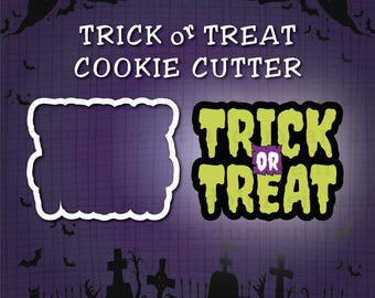 Trick or Treat Cookie Cutter | Halloween Baking, Decorated Cookies