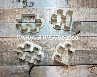 Puzzle Pieces 3D Cookie Fondant Clay Cutter DIGITAL FILE ONLY