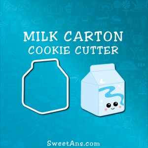 Milk Carton Beverage 3D Cookie/Fondant Cutter