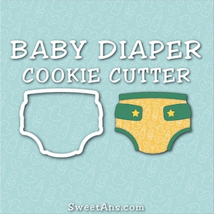 Baby Diaper Cookie Cutter for Cookies Cakes Fondant, Clay