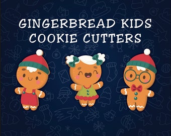 Gingerbread Kids 3D Cookie Cutter Set