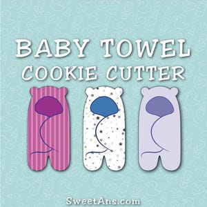 Baby Towel Wrap Onesie Cookie Cutter for Cookies Cakes Fondant, Clay
