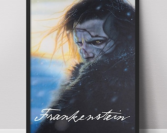 Frankenstein-filmposter – Guillermo del Toro Gothic Horror Art Print Wall Decor
