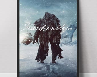 Frankenstein Movie Poster – Guillermo del Toro Gothic Horror Art Print Wall Decor