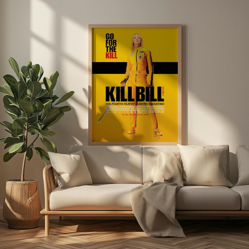 Kill Bill Vol. 1 Poster – Yellow Bride, Tarantino Movie Decor (digital ...