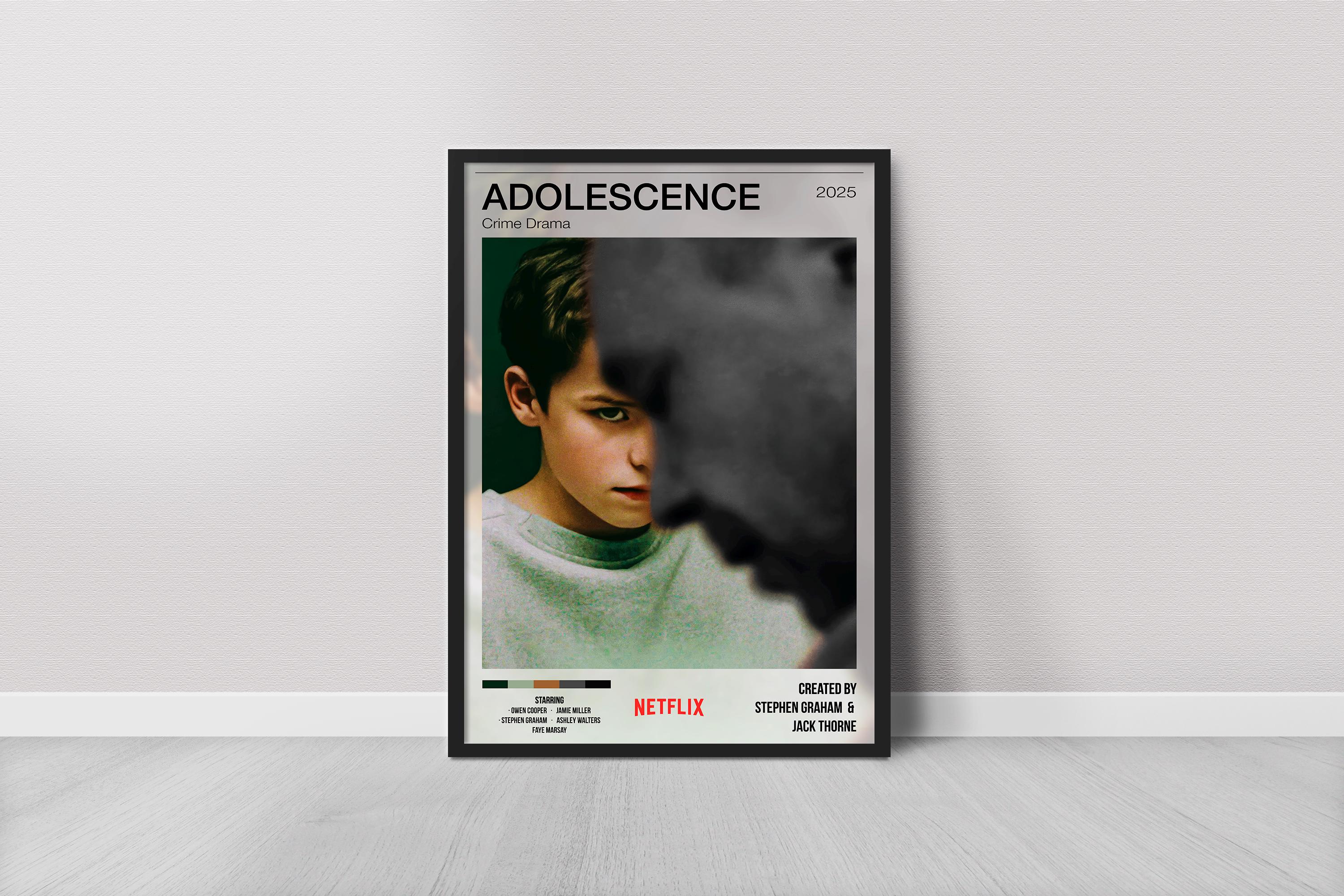 Adolescence Poster | Netflix Series | TV Show Wall Art | Wall
