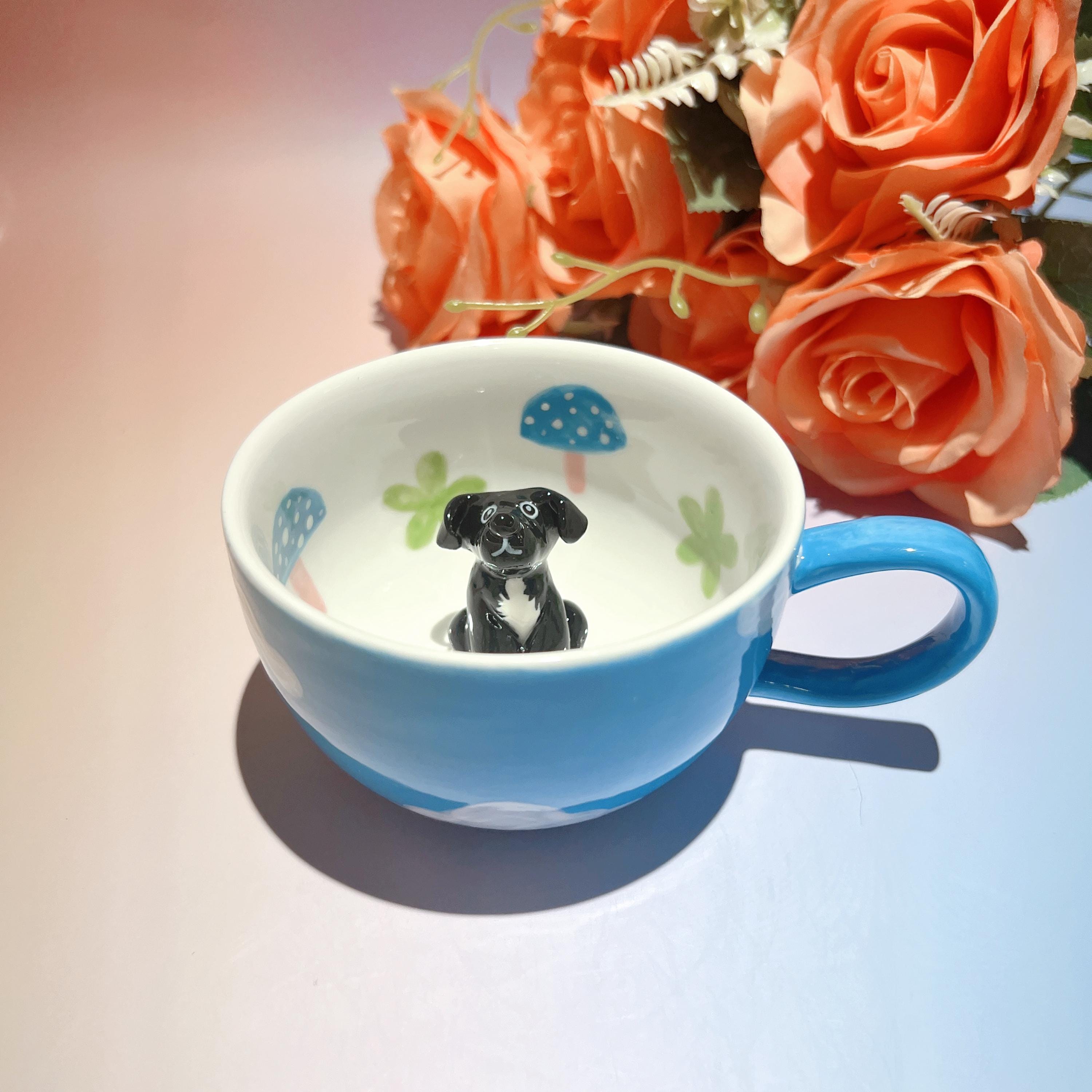 Tazza In Ceramica 325 Ml Con Elefante Selvatico - Idea Regalo Compleanno, Natale, Ufficio, Rosa, Adatta A Microonde E Lavastoviglie