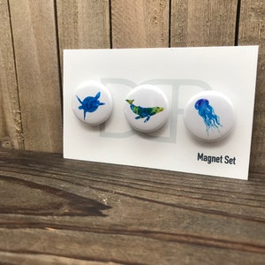 Sea Life Magnets, Set of 3 image 1