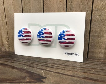 Old Glory Magnets, Set of 3