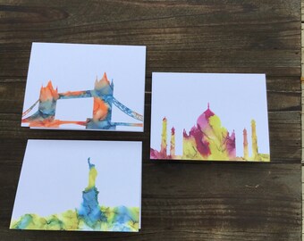 Landmarks Note Cards, Set of 6