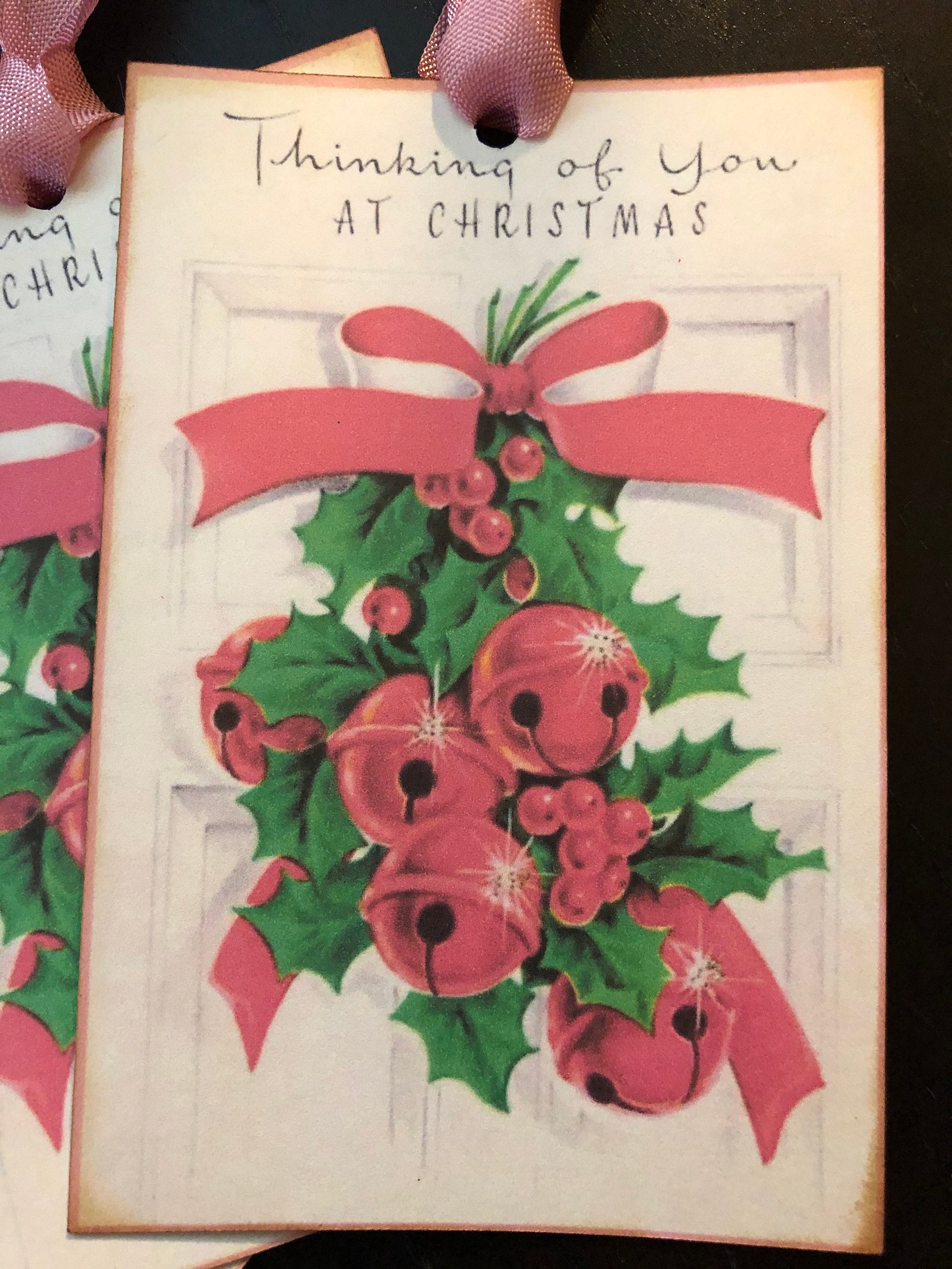 Thinking of you at Christmas Vintage Christmas Tags Pack  Etsy