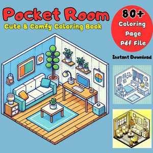 Pocket Room: Cute Coloring Book for Relaxing by Savaraz
