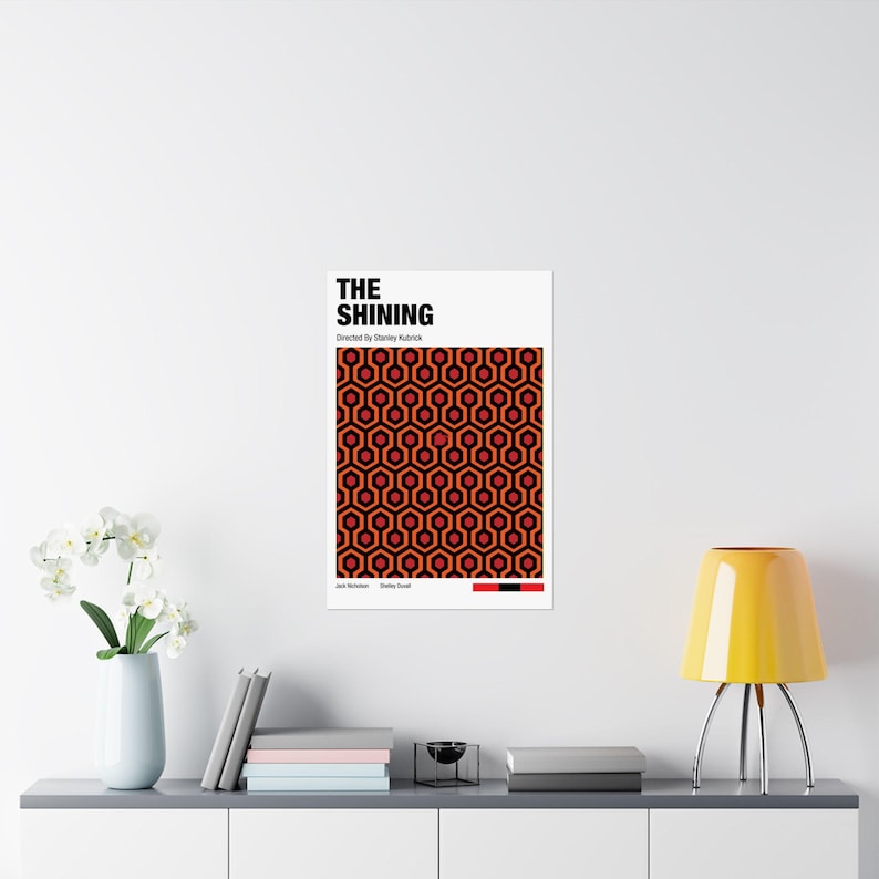 The Shining Movie Fan Minimal Vertical Poster, Hotel Carpet Pattern ...