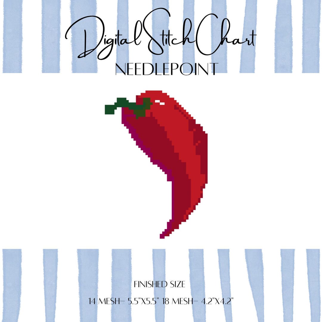 Chili - Digital Stitch Chart for Needle Point - Etsy