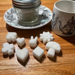 Alice nel Paese delle Meraviglie 17 cubetti di zucchero misti in barattolo di vetro cubetti di zucchero gourmet zucchero di canna puro pressato a mano tè festa caffè negozi di tè dolciumi