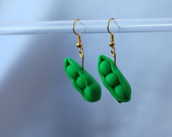 Peas in a Pod Homemade Clay Earrings