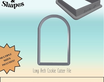Long Arch Cookie Cutter STL File: 3D Printer DIY (Digital Download)