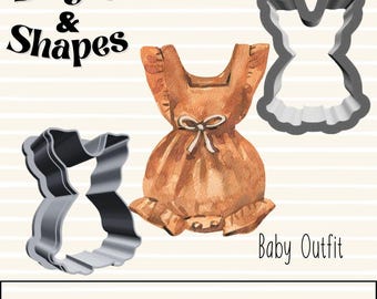 Baby Outfit Cookie Cutter STL File: 3D Printer Design (Digital Download)