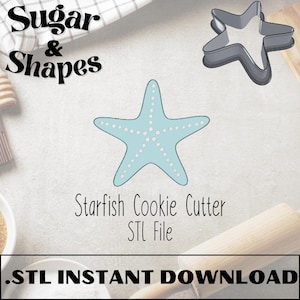 Starfish Cookie Cutter STL File: Beach Theme Baking (Digital Download)