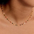 Dainty Multi-Stone Necklace, Cubic Zirconia Necklace, Multicolor Jewelry,Colorful Necklace, Gemstone Necklace,Colorful Charm, Christmas Gift