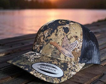 Flying Duck Patch Hat | Duck Hunter | Duck Hunting | Dad | Husband | Trucker Hat | Patch Hat | Christmas Gift