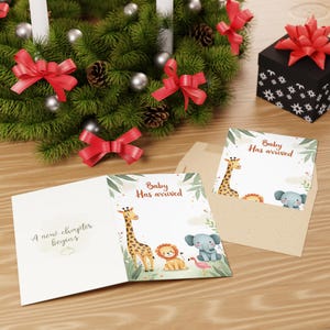 Cartes de voeux pour l'arrivée d'un bébé et nouveau chapitre, Fête prénatale, Carte de naissance, Cartes de célébration, Cartes d'étape importante, Notes réfléchies