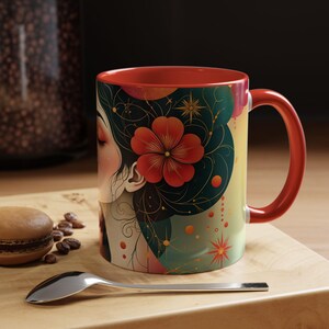 Bohemian Accent Coffee Mug | Embrace the Moment | Gift for Coffee Lovers, Self-Care, Inspirational Mug, Unique Art
