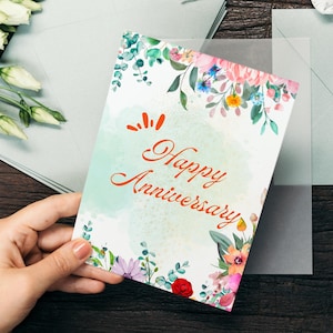 Elegante wenskaarten (5 stuks) - jubileum en beste wensen ontwerp met hoge resolutie, briefpapierset, notitiekaarten.