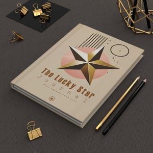 Inspirational Hardcover Journal, Motivational Notebook for Dreamers, Gifts for Students, Goal Setting Diary, Self-Care Journal, Unique Star