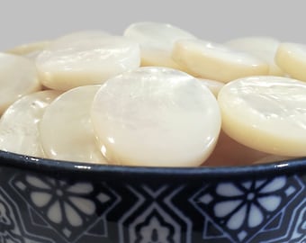 Superb Quality Mother of Pearl Vintage Buttons, Chunky Shell for Sewing & Knitting (7/8 inch)