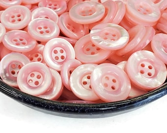 Pretty Dress Button 716 in Diameter Set of 50 Bright Pink Crape Mrytle Vintage Buttons