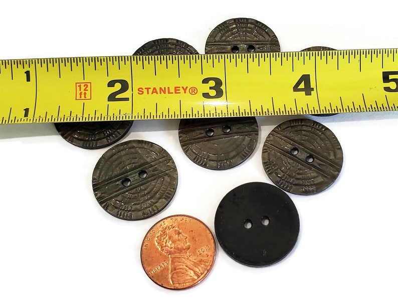 Antique Buttons Great for Sewing Projects or Crafters 7 Celluloid Wafer Buttons