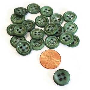Vintage Shell Button in Woodland Pine Green, Mother of Pearl Shirt ...