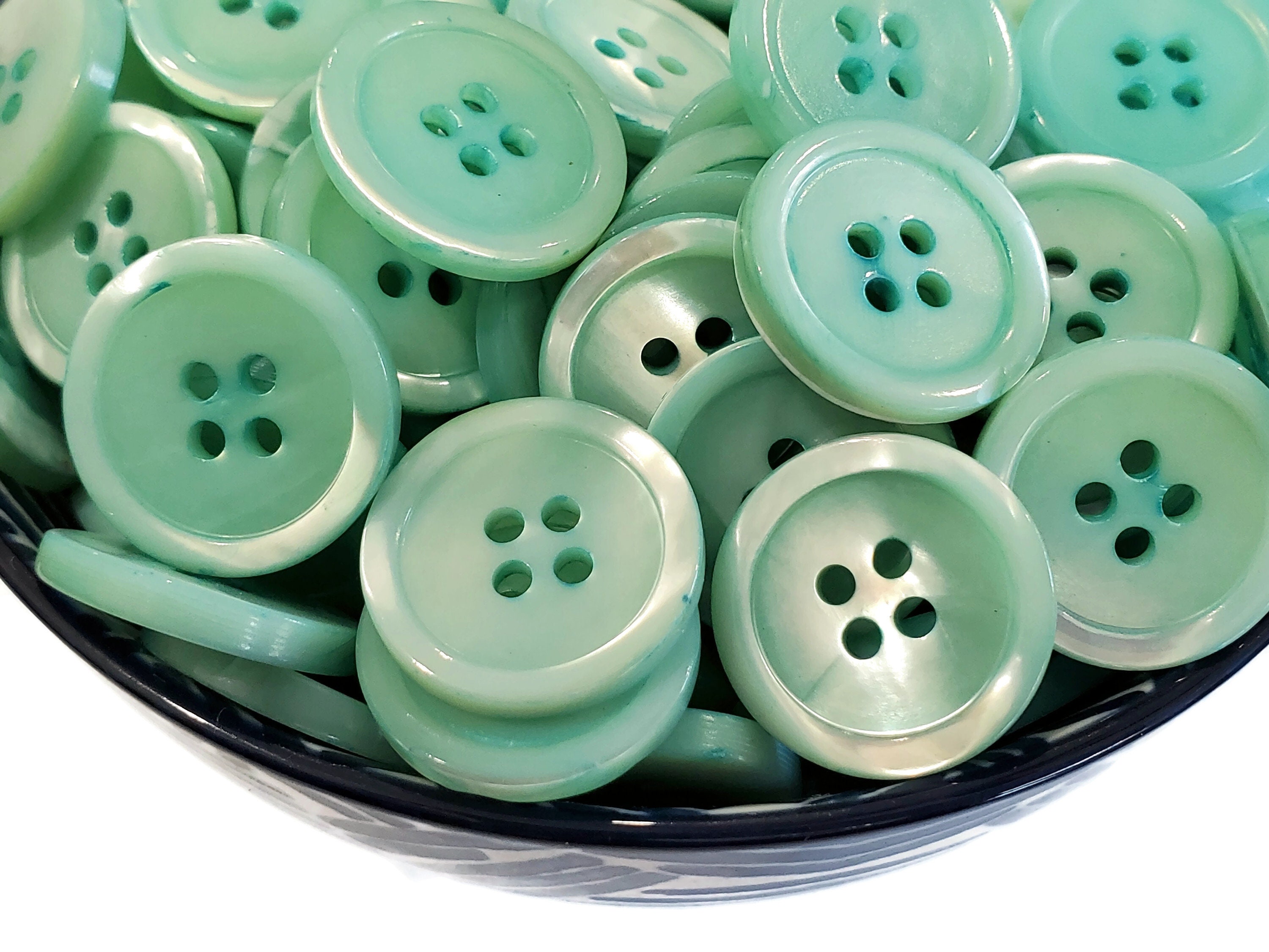 200 Small Caribbean Wave Buttons, Many Small Sizes and Styles