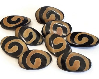 Vintage Horn Buttons for Sewing & Knitting Sweaters, 1 1/8 inch
