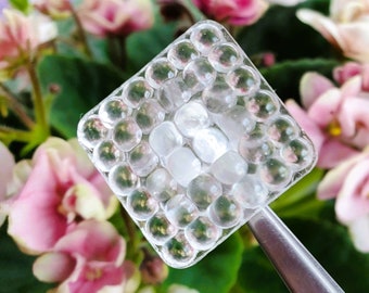 Clear Glass Vintage Buttons for Sewing, Knitting & Jewelry Beads - 1/2 or 3/4 inch Shank Style