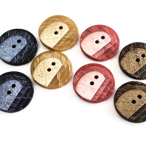 Modernist Coat Buttons in Your Choice of Color and Size, 2 Hole Vintage Sewing Buttons for Knitting and Retro Fashion