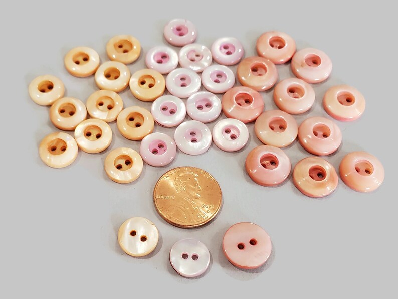 Mother of Pearl Vintage Buttons in Your Choice of Colors, Shell Shirt ...
