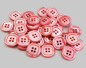 12 Mother of Pearl Vintage Buttons in Your Choice of Colors and Sizes, Shell Sewing Buttons for Knitting and Beach Embellishments