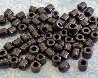 500 Antique French Glass Spacer Beads, Vintage Pre WWII Barrel Shaped, Jewelry Supplies for Beading, Crafts, 4-5 mm