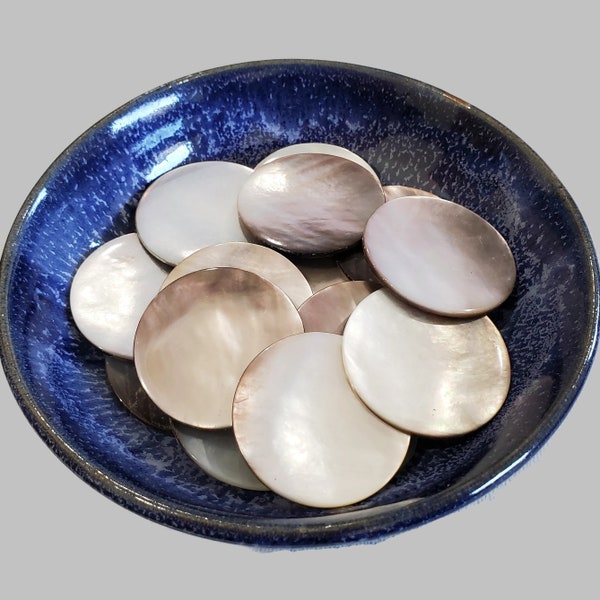 XL Mother of Pearl Vintage Buttons for Sewing and Knitting Sweaters, Upholstery, Jewelry Beads, 1 3/4 inch Your Choice of Quantity