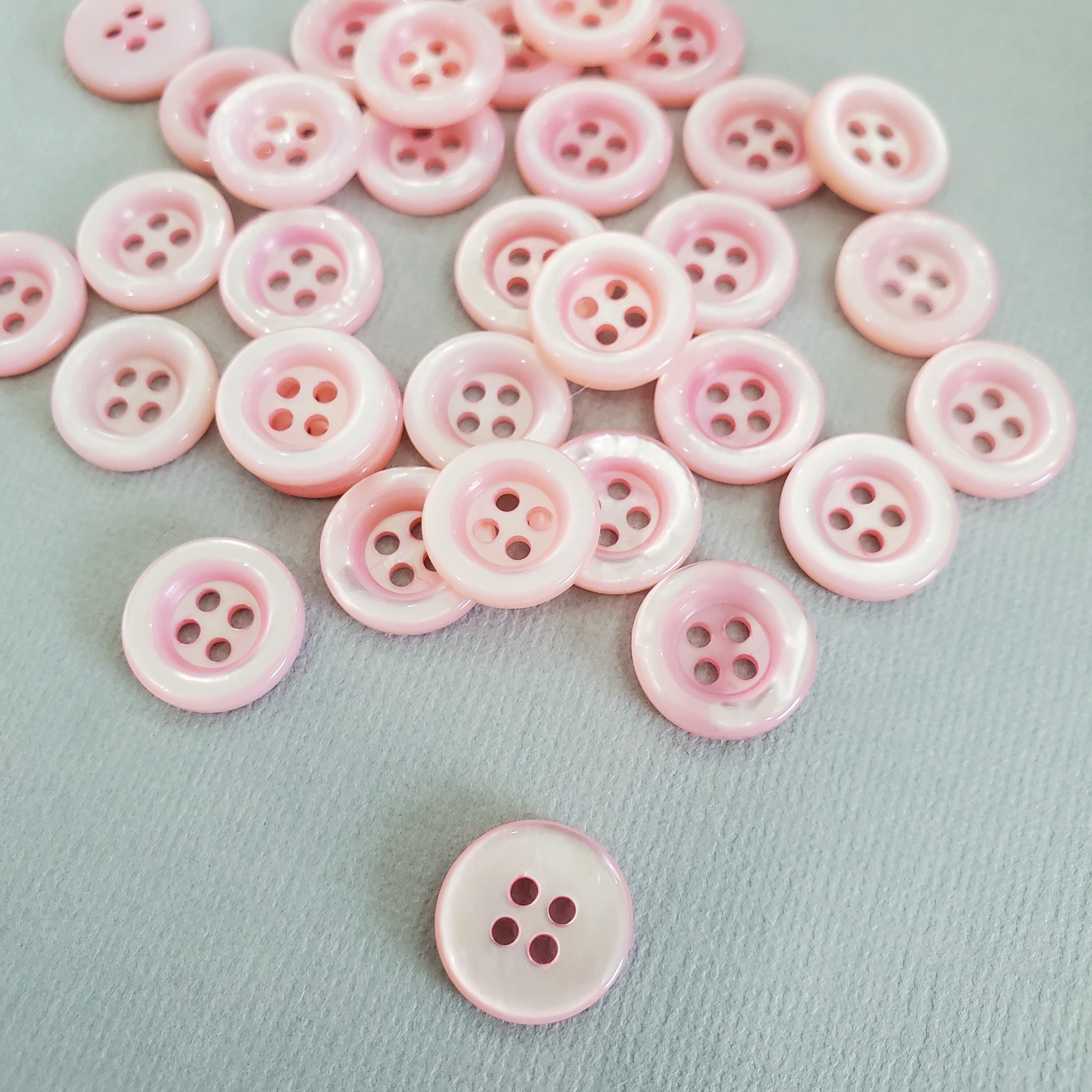 Pink Mother of Pearl Vintage Buttons in Your Choice of Sizes