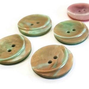 Variegated Coat Buttons in Your Choice of Sizes, 2 Hole Plastic for Sewing and Knitting, 11/16 or 7/8 inch