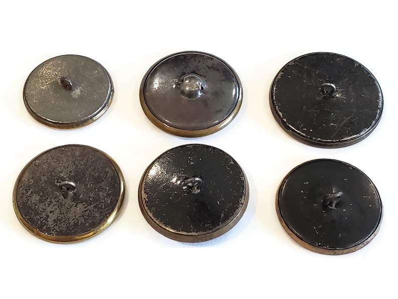 Antique Victorian Metal Buttons in Your Choice of Styles, Large Authentic 1800s Vintage for Sewing, Knitting, Steampunk Cosplay image 9