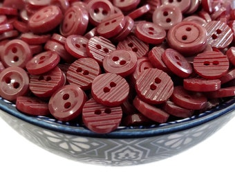 Cranberry Vintage Buttons in Your Choice of Style and Quantity, Small Bulk Sewing Buttons for Baby or Doll Clothes, Knitting, Embellishments