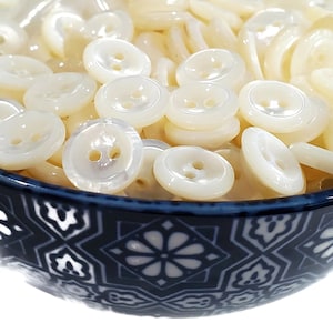 Nice Quality Mother of Pearl Vintage Buttons in Your Choice of Sizes, Thick Shimmery Shell for Sewing and Knitting, 1/2 and 3/8 inch